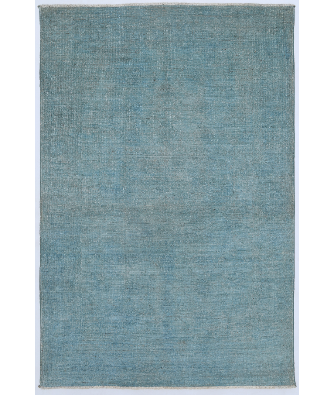 Hand Knotted Overdye Wool Rug  - 4&#39; 0&quot; X 5&#39; 11&quot; 4&#39; 0&quot; X 5&#39; 11&quot; (122 X 180) / Green / N/A