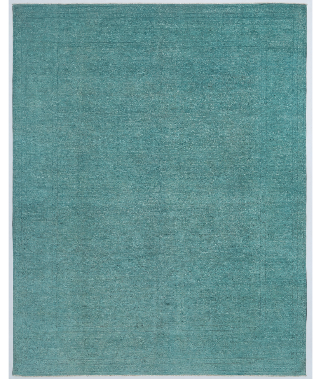 Hand Knotted Overdye Wool Rug  - 8&#39; 10&quot; X 11&#39; 3&quot; 8&#39; 10&quot; X 11&#39; 3&quot; (269 X 343) / Green / N/A