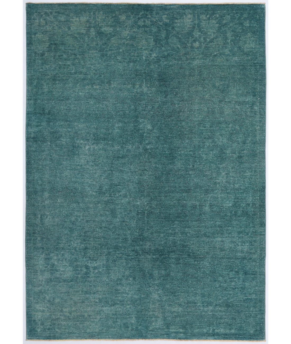 Hand Knotted Overdye Wool Rug  - 5&#39; 7&quot; X 7&#39; 9&quot; 5&#39; 7&quot; X 7&#39; 9&quot; (170 X 236) / Blue / Blue