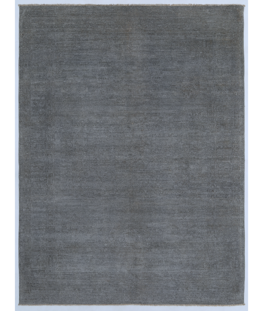 Hand Knotted Overdye Wool Rug  - 4' 11" X 6' 7" 4' 11" X 6' 7" (150 X 201) / Grey / Grey