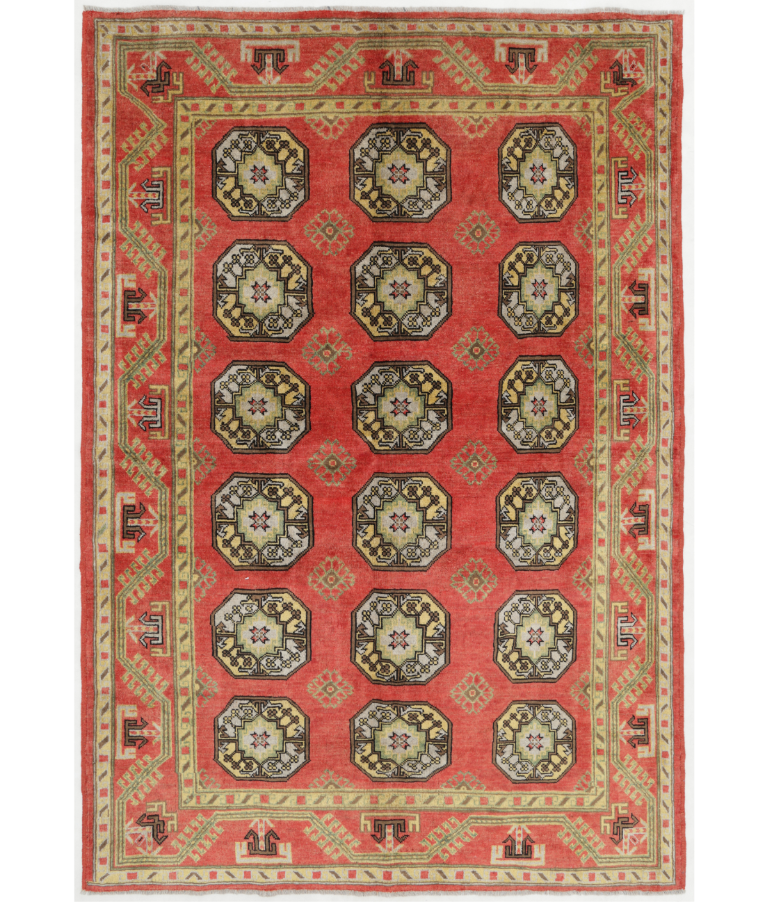 Hand Knotted Revival Wool Rug  - 5&#39; 8&quot; X 8&#39; 1&quot; 5&#39; 8&quot; X 8&#39; 1&quot; (173 X 246) / Red / Beige