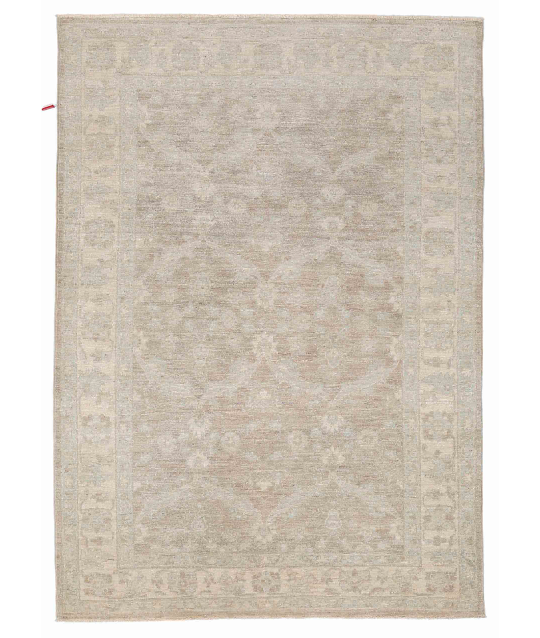 Hand Knotted Serenity Wool Rug  - 4&#39; 1&quot; X 5&#39; 9&quot; 4&#39; 1&quot; X 5&#39; 9&quot; (124 X 175) / Brown / Ivory