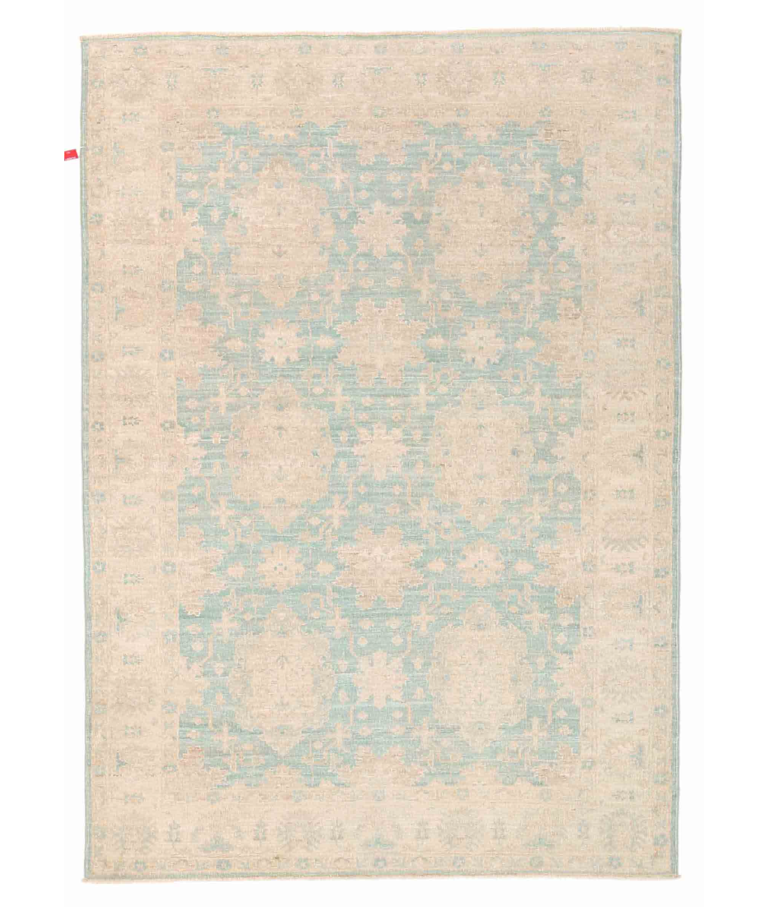 Hand Knotted Serenity Wool Rug  - 4&#39; 0&quot; X 5&#39; 9&quot; 4&#39; 0&quot; X 5&#39; 9&quot; (122 X 175) / Teal / Ivory