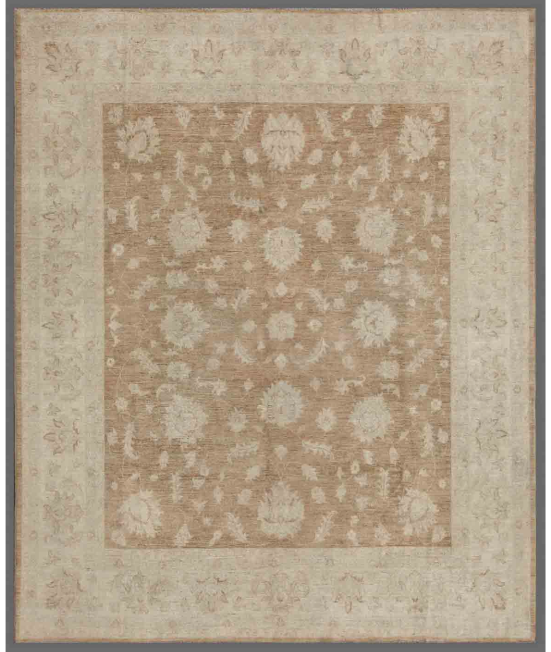 Hand Knotted Serenity Wool Rug  - 8&#39; 1&quot; X 9&#39; 8&quot; 8&#39; 1&quot; X 9&#39; 8&quot; (246 X 295) / Brown / Ivory