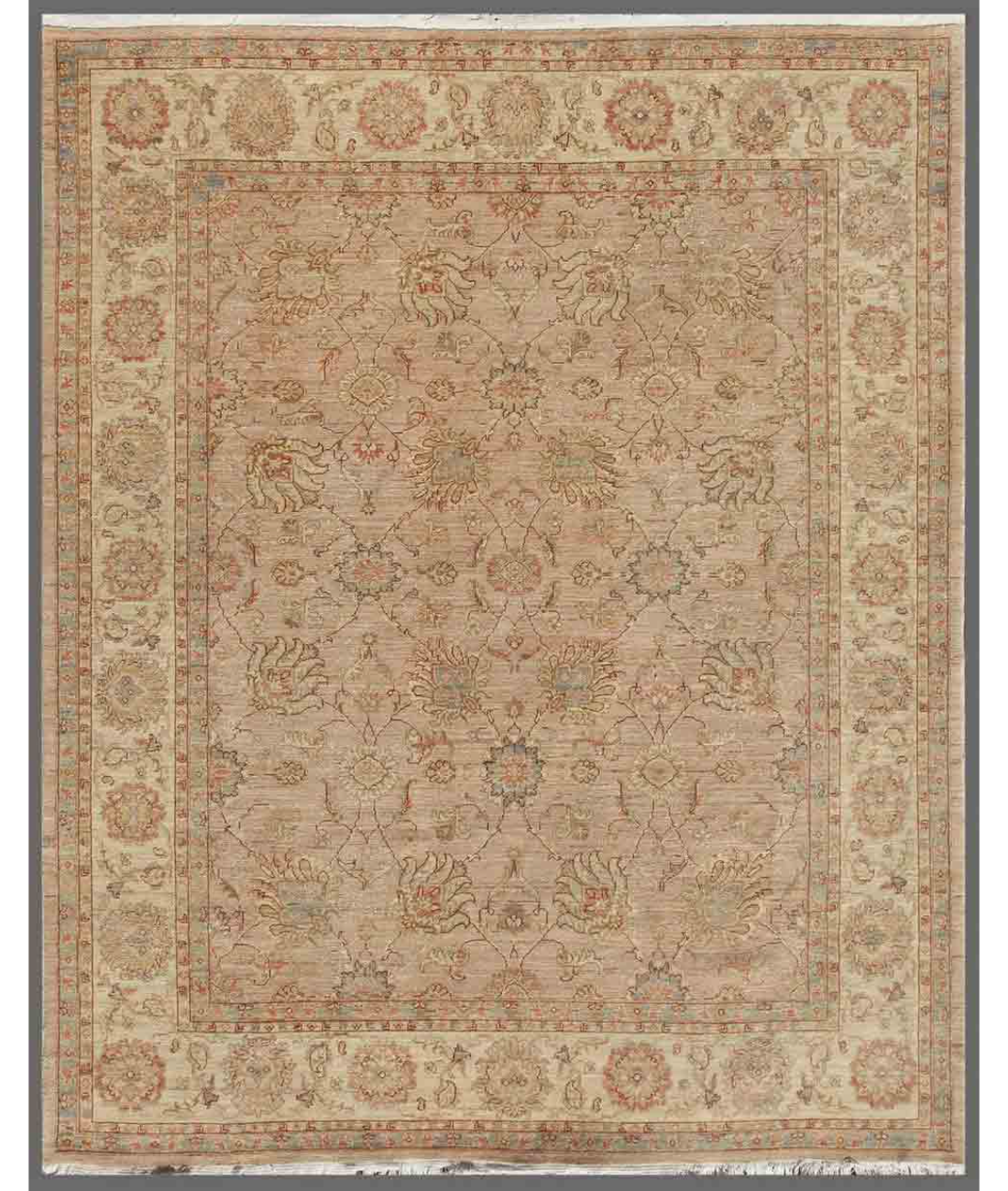 Hand Knotted Serenity Wool Rug  - 8&#39; 1&quot; X 9&#39; 8&quot; 8&#39; 1&quot; X 9&#39; 8&quot; (246 X 295) / Brown / Ivory