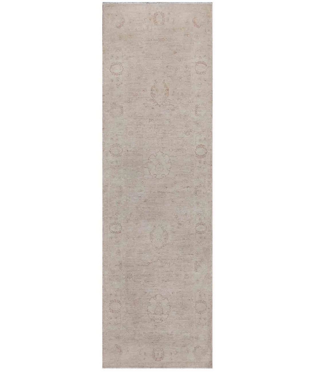 Hand Knotted Serenity Wool Rug  - 2&#39; 9&quot; X 9&#39; 2&quot; 2&#39; 9&quot; X 9&#39; 2&quot; (84 X 279) / Brown / Ivory