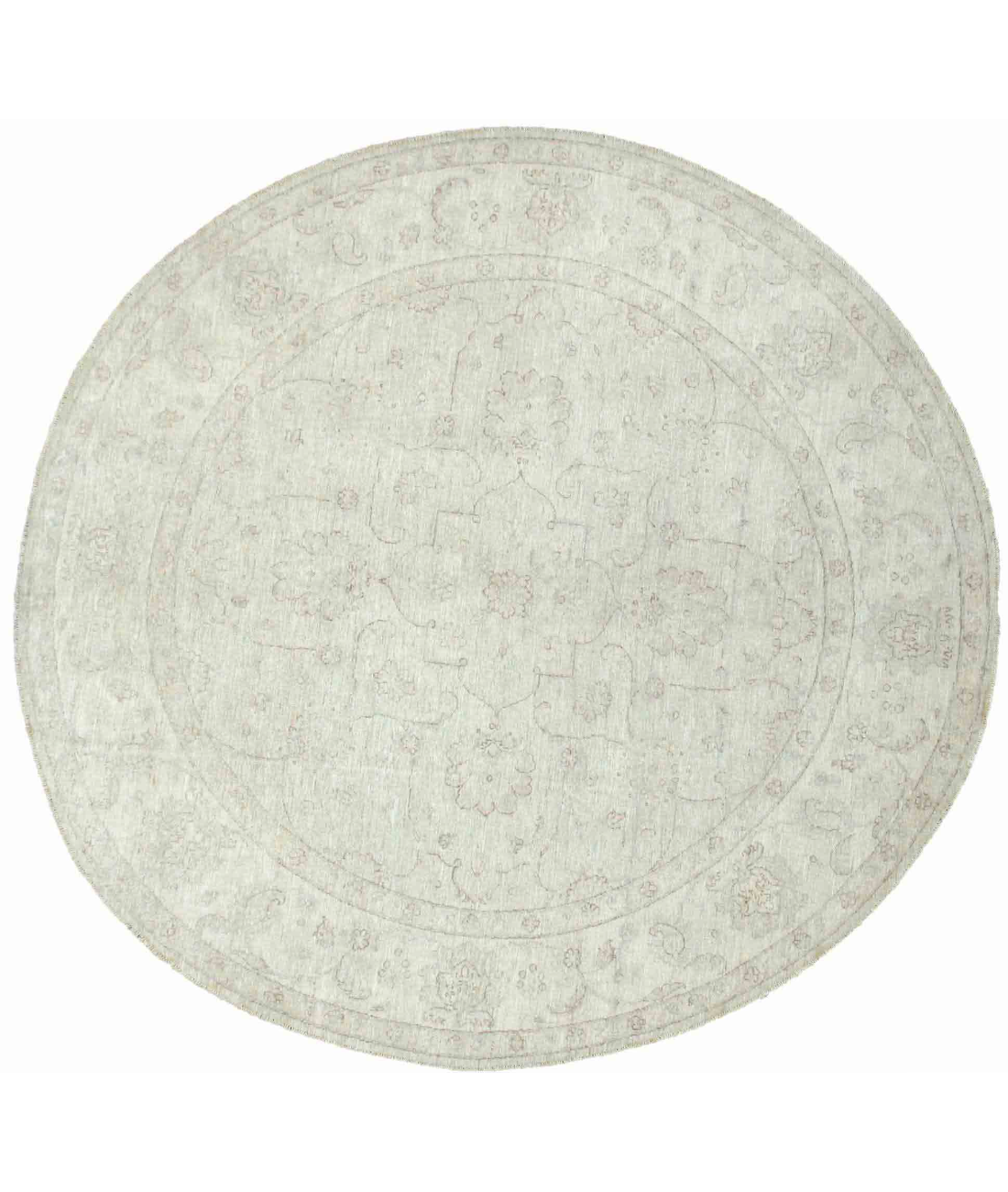 Hand Knotted Serenity Wool Rug  - 7&#39; 8&quot; X 7&#39; 11&quot; 7&#39; 8&quot; X 7&#39; 11&quot; (234 X 241) / Green / Ivory