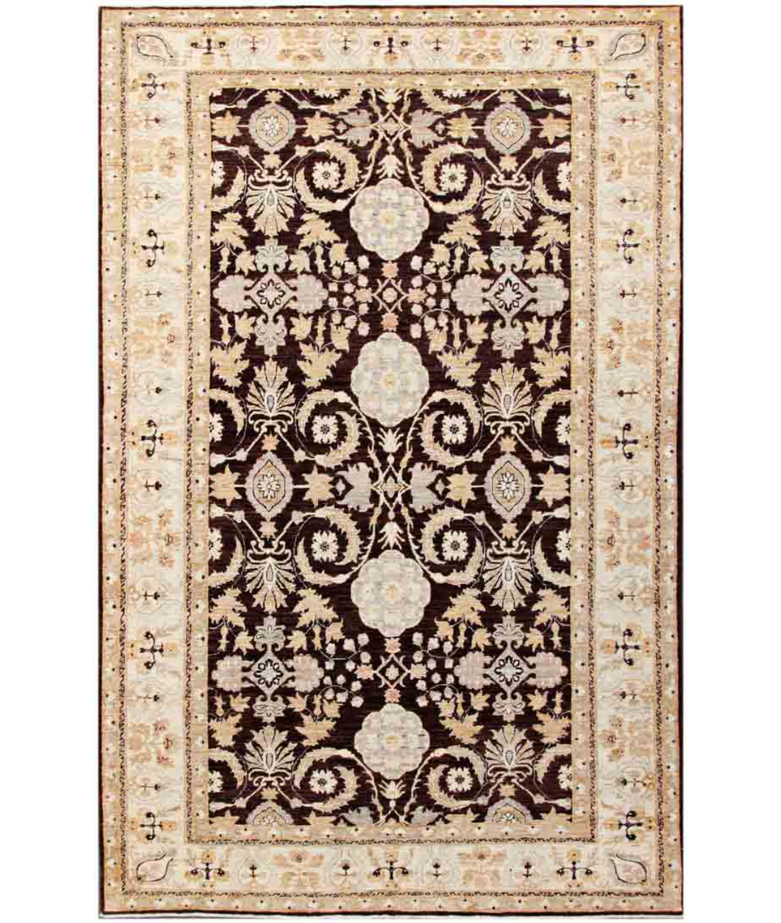 Hand Knotted Serenity Wool Rug  - 6&#39; 0&quot; X 9&#39; 5&quot; 6&#39; 0&quot; X 9&#39; 5&quot; (183 X 287) / Brown / Beige