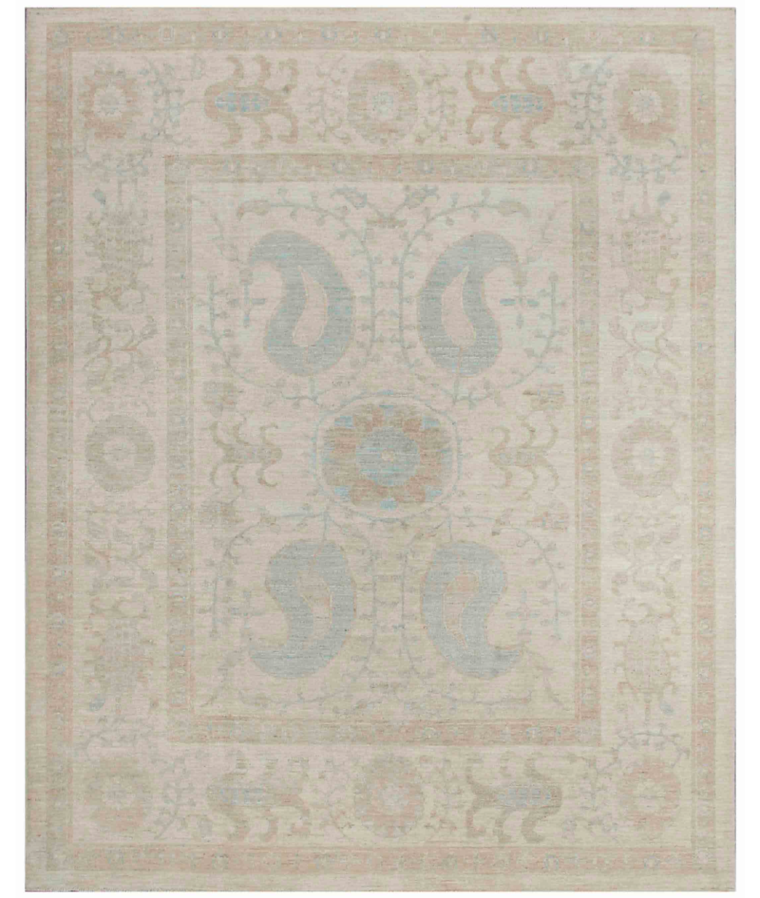 Hand Knotted Serenity Wool Rug  - 6&#39; 7&quot; X 8&#39; 1&quot; 6&#39; 7&quot; X 8&#39; 1&quot; (201 X 246) / Beige / Brown