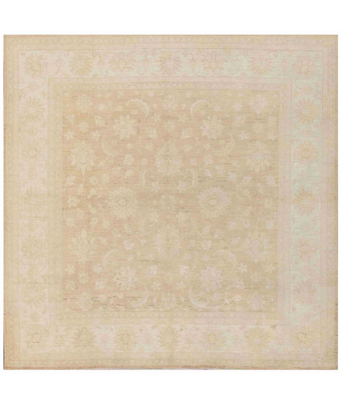 Hand Knotted Serenity Wool Rug  - 8&#39; 0&quot; X 8&#39; 2&quot; 8&#39; 0&quot; X 8&#39; 2&quot; (244 X 249) / Brown / Ivory