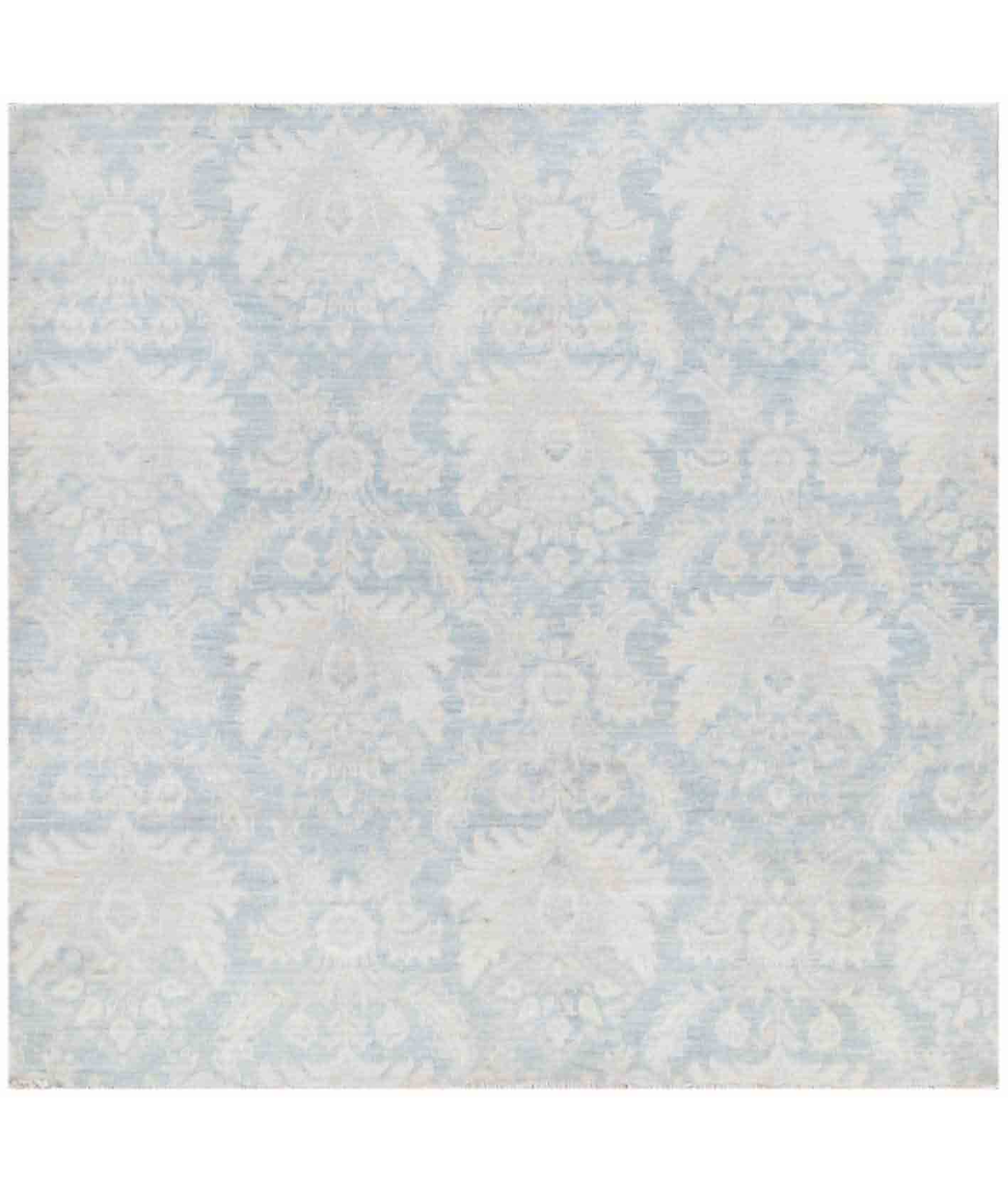 Hand Knotted Serenity Wool Rug  - 4&#39; 8&quot; X 4&#39; 10&quot; 4&#39; 8&quot; X 4&#39; 10&quot; (142 X 147) / Grey / Ivory