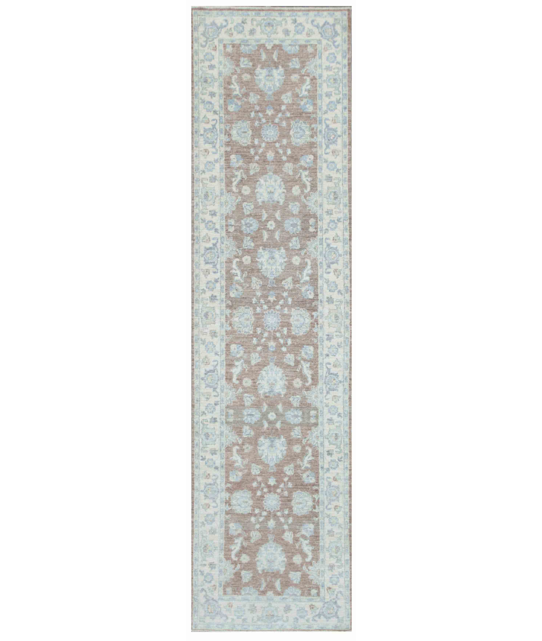 Hand Knotted Serenity Wool Rug  - 2&#39; 9&quot; X 10&#39; 0&quot; 2&#39; 9&quot; X 10&#39; 0&quot; (84 X 305) / Brown / Ivory