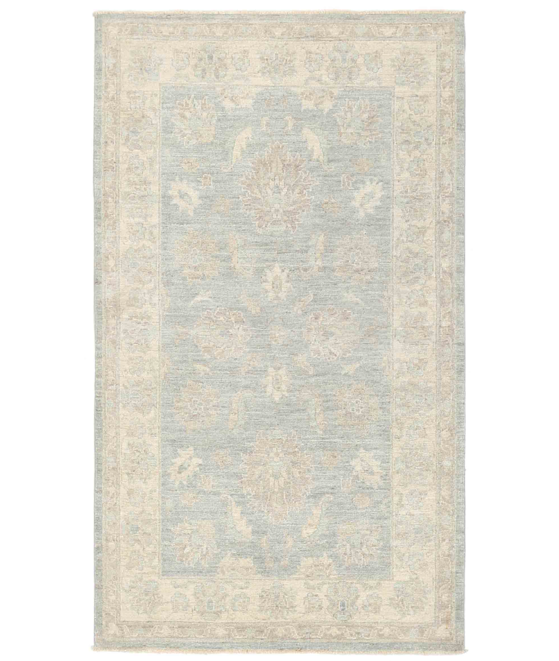 Hand Knotted Serenity Wool Rug  - 3&#39; 1&quot; X 5&#39; 6&quot; 3&#39; 1&quot; X 5&#39; 6&quot; (94 X 168) / Blue / Ivory