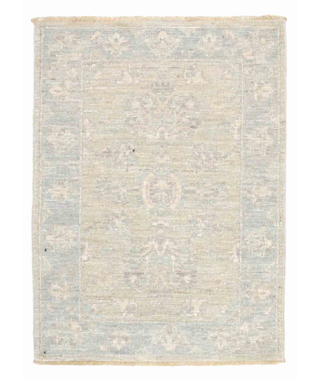 Hand Knotted Serenity Wool Rug  - 2' 2" X 2' 10" 2' 2" X 2' 10" (66 X 86) / Green / Grey