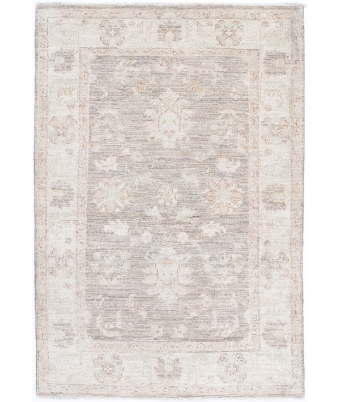 Hand Knotted Serenity Wool Rug  - 2' 9" X 4' 1" 2' 9" X 4' 1" (84 X 124) / Brown / Ivory