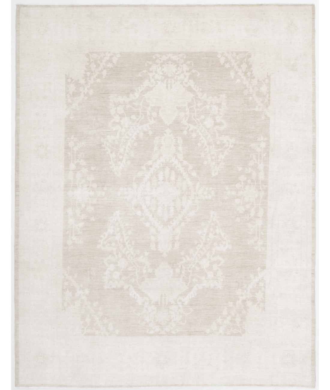 Hand Knotted Serenity Wool Rug  - 8&#39; 11&quot; X 11&#39; 7&quot; 8&#39; 11&quot; X 11&#39; 7&quot; (272 X 353) / Brown / Ivory