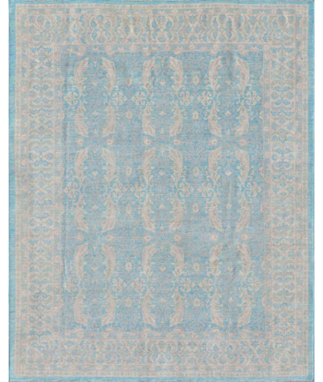 Hand Knotted Serenity Wool Rug  - 8&#39; 1&quot; X 10&#39; 0&quot; 8&#39; 1&quot; X 10&#39; 0&quot; (246 X 305) / Teal / Ivory