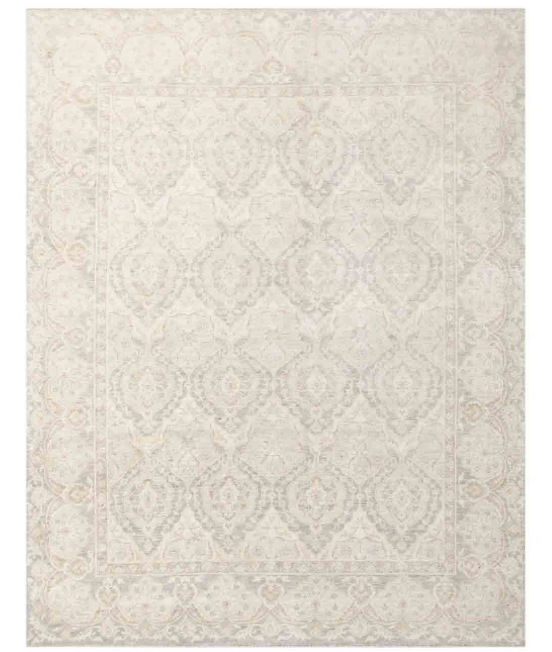 Hand Knotted Serenity Wool Rug  - 8&#39; 0&quot; X 10&#39; 0&quot; 8&#39; 0&quot; X 10&#39; 0&quot; (244 X 305) / Grey / Ivory