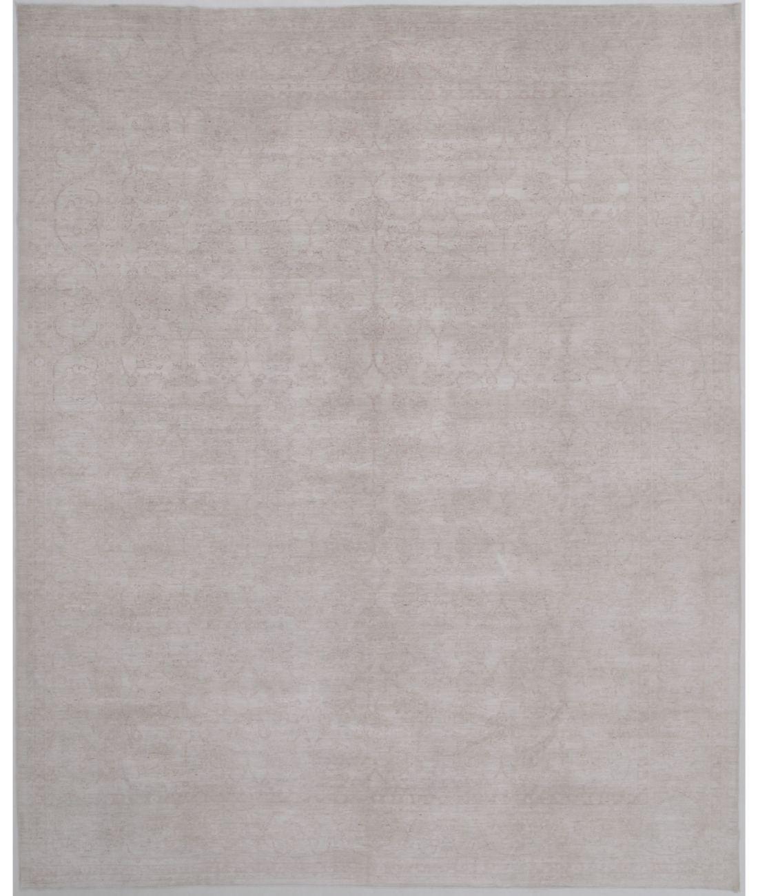 Hand Knotted Serenity Wool Rug  - 12&#39; 9&quot; X 15&#39; 9&quot; 12&#39; 9&quot; X 15&#39; 9&quot; (389 X 480) / Ivory / Pink