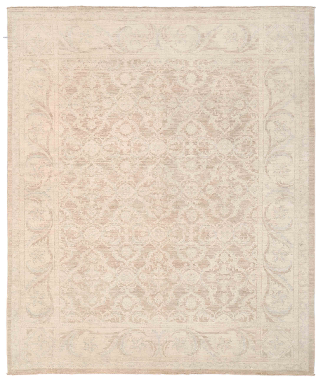 Hand Knotted Serenity Wool Rug  - 8&#39; 0&quot; X 9&#39; 6&quot; 8&#39; 0&quot; X 9&#39; 6&quot; (244 X 290) / Brown / Ivory