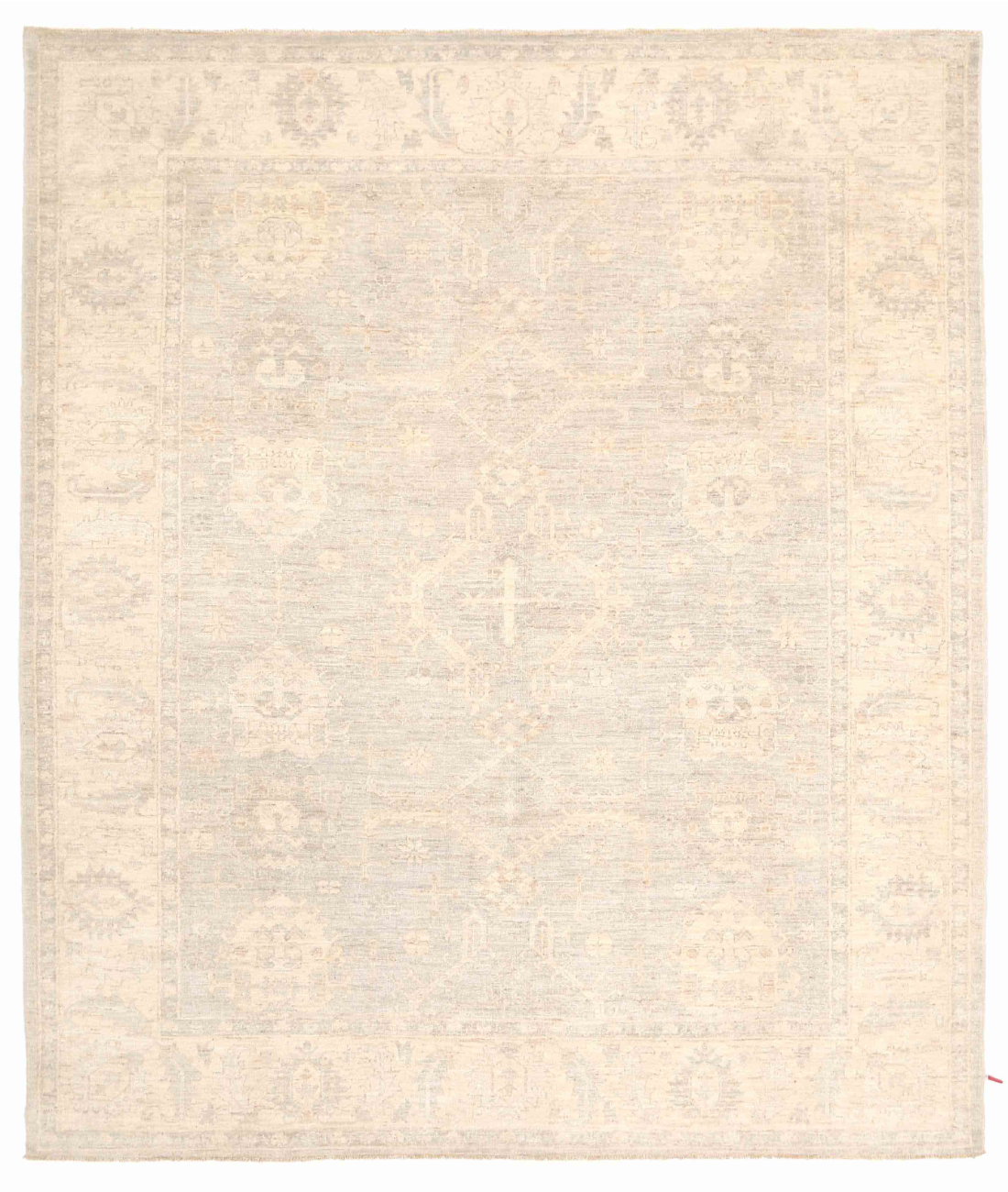 Hand Knotted Serenity Wool Rug  - 4&#39; 1&quot; X 17&#39; 2&quot; 4&#39; 1&quot; X 17&#39; 2&quot; (124 X 523) / Blue / Ivory