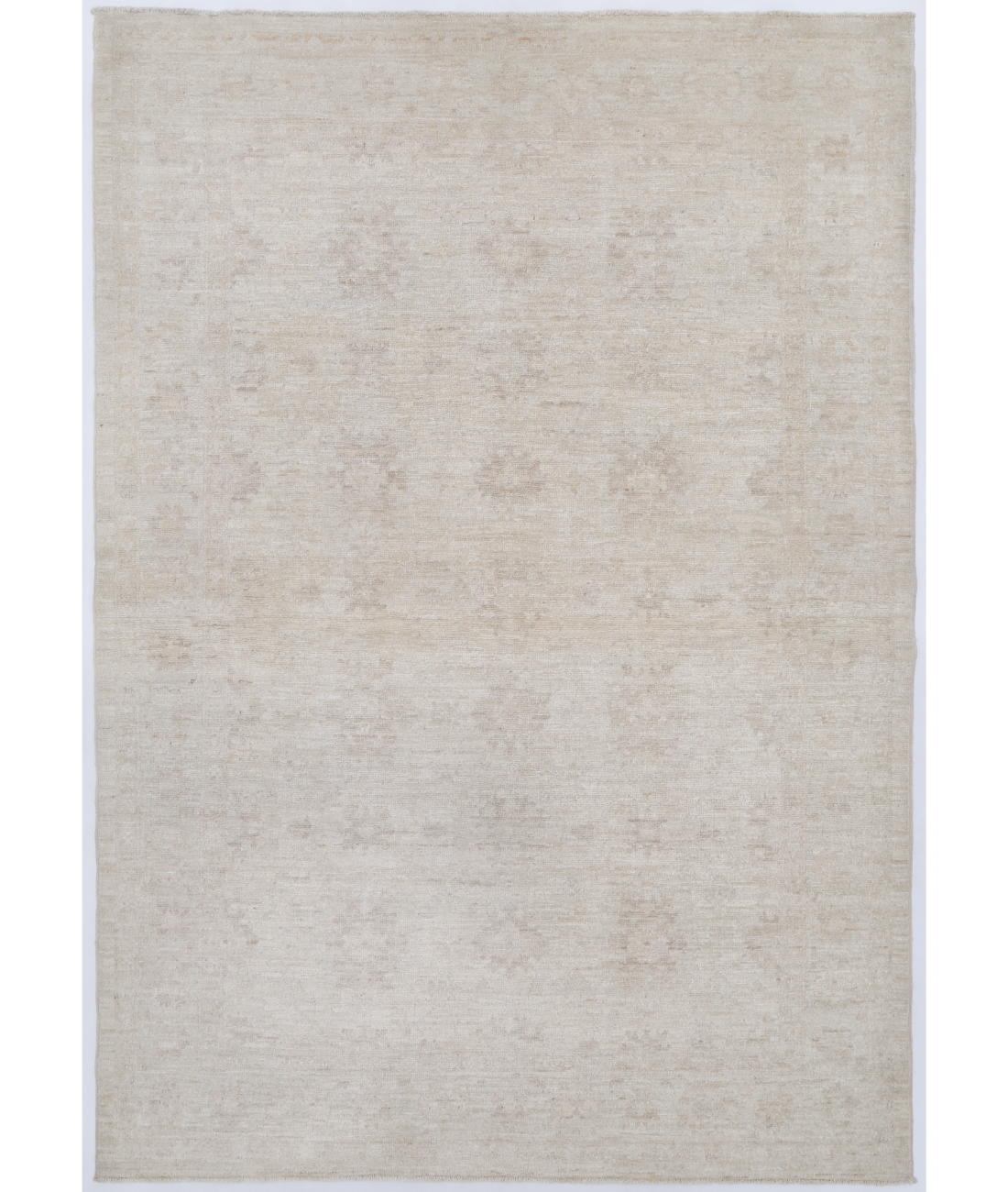 Hand Knotted Serenity Wool Rug  - 4&#39; 1&quot; X 5&#39; 9&quot; 4&#39; 1&quot; X 5&#39; 9&quot; (124 X 175) / Ivory / Ivory