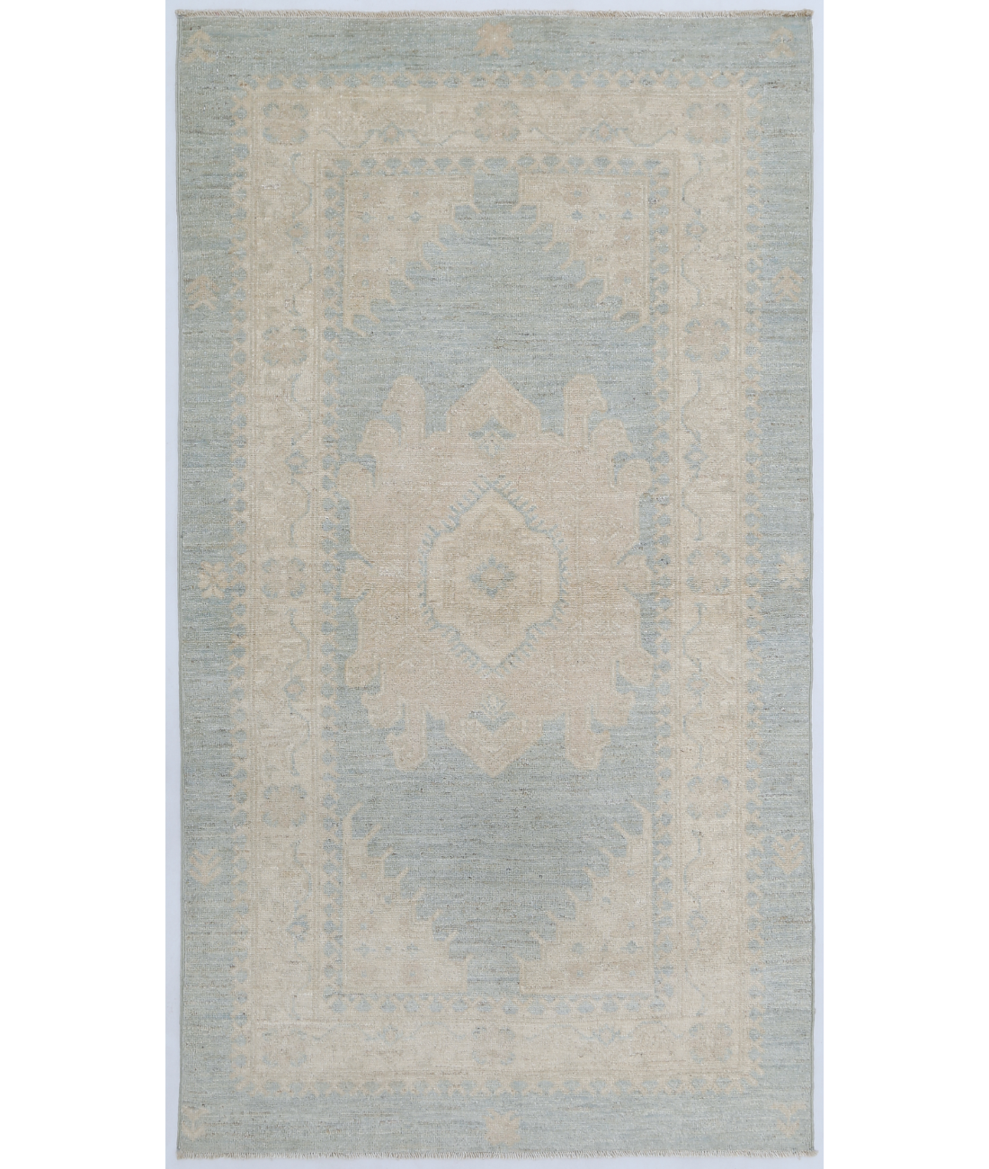 Hand Knotted Serenity Wool Rug  - 3&#39; 0&quot; X 5&#39; 5&quot; 3&#39; 0&quot; X 5&#39; 5&quot; (91 X 165) / Green / Ivory