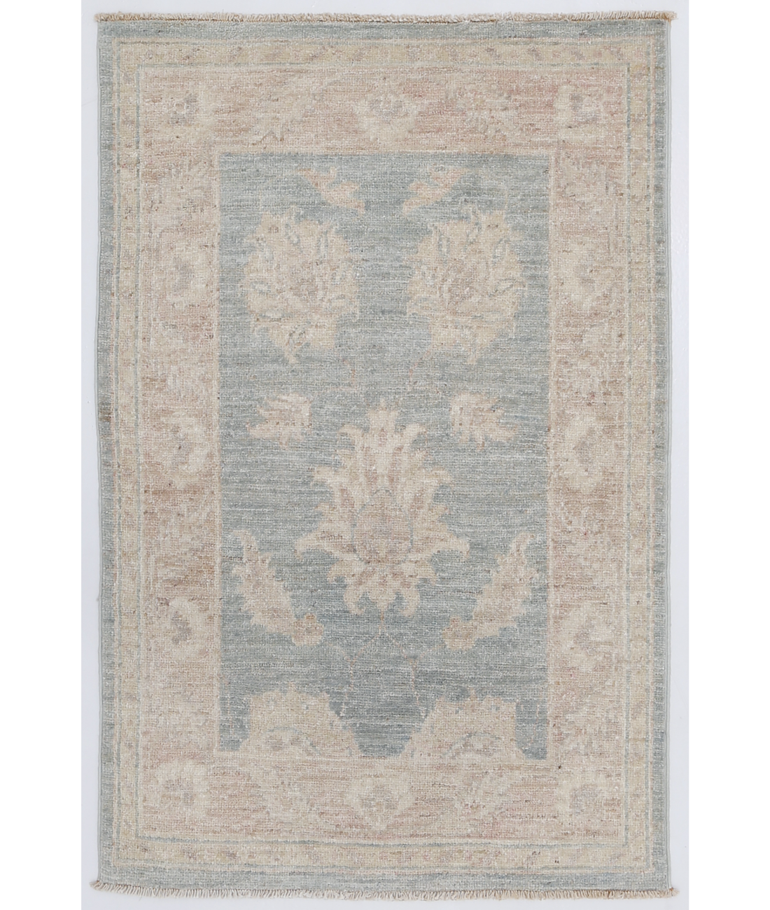 Hand Knotted Serenity Wool Rug  - 2' 1" X 3' 3" 2' 1" X 3' 3" (64 X 99) / Grey / Ivory