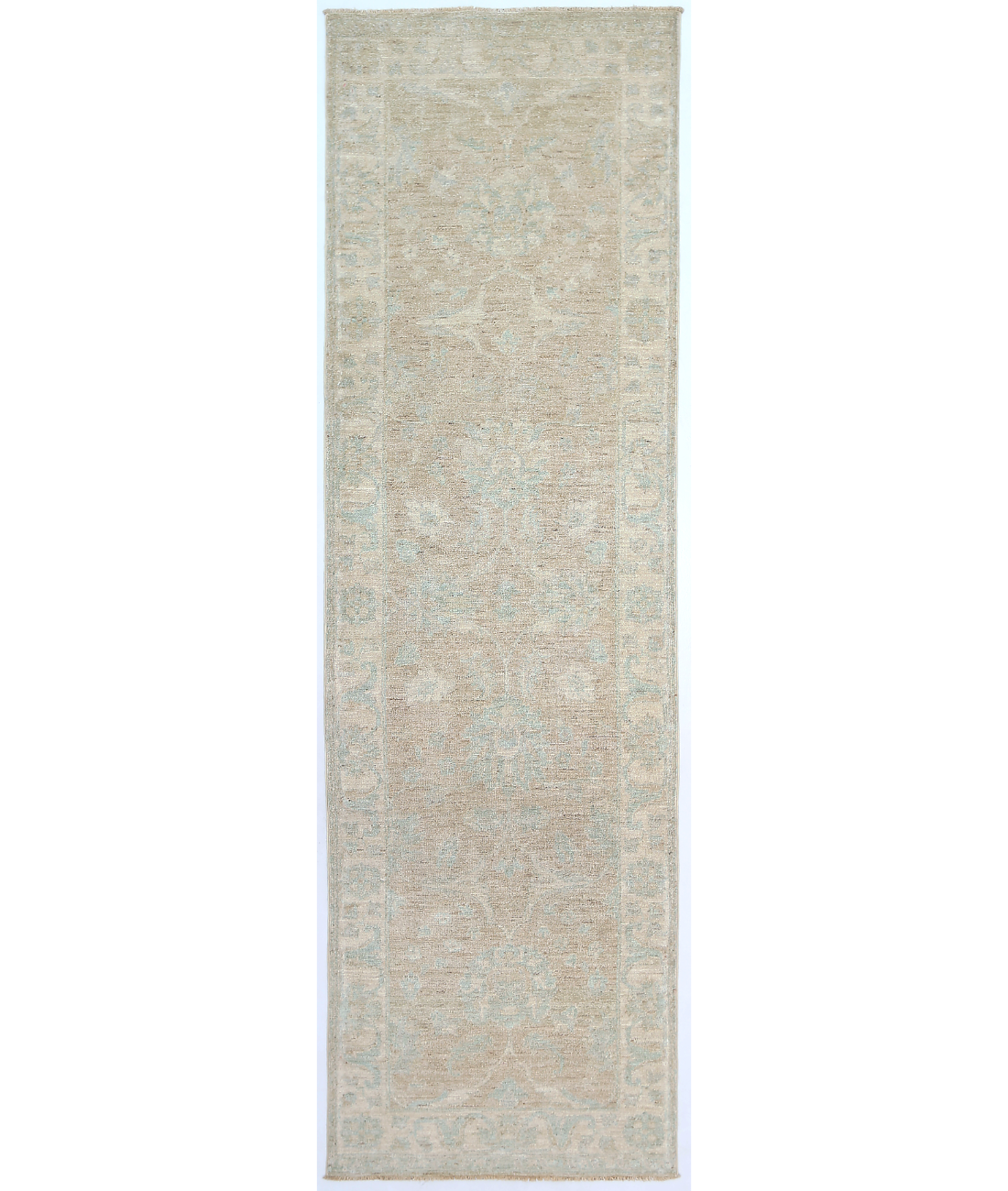 Hand Knotted Serenity Wool Rug  - 2&#39; 5&quot; X 8&#39; 2&quot; 2&#39; 5&quot; X 8&#39; 2&quot; (74 X 249) / Green / Ivory