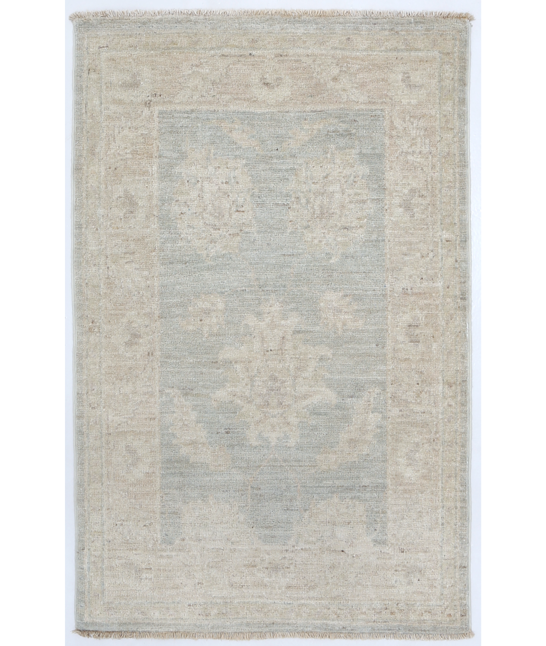 Hand Knotted Serenity Wool Rug  - 2&#39; 1&quot; X 3&#39; 3&quot; 2&#39; 1&quot; X 3&#39; 3&quot; (64 X 99) / Blue / Ivory