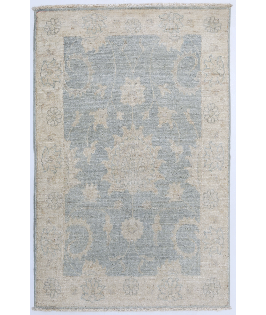 Hand Knotted Serenity Wool Rug  - 2' 2" X 3' 4" 2' 2" X 3' 4" (66 X 102) / Grey / Ivory