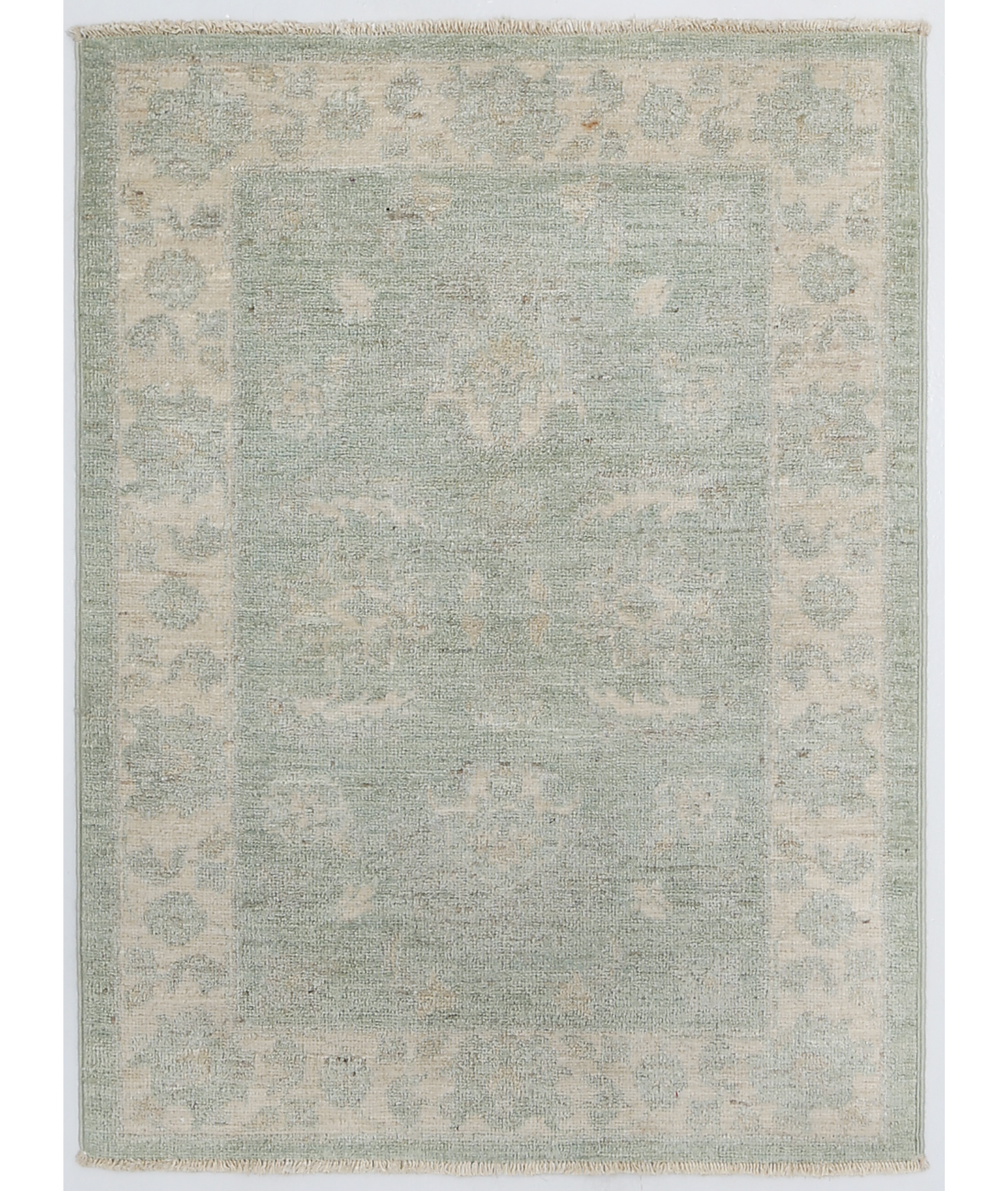 Hand Knotted Serenity Wool Rug  - 2&#39; 2&quot; X 2&#39; 10&quot; 2&#39; 2&quot; X 2&#39; 10&quot; (66 X 86) / Green / Ivory