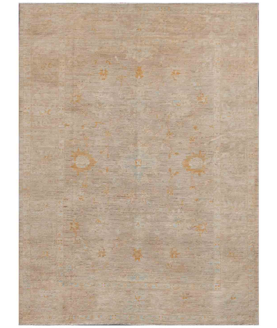 Hand Knotted Serenity Wool Rug  - 8&#39; 10&quot; X 12&#39; 3&quot; 8&#39; 10&quot; X 12&#39; 3&quot; (269 X 373) / Ivory / Gold