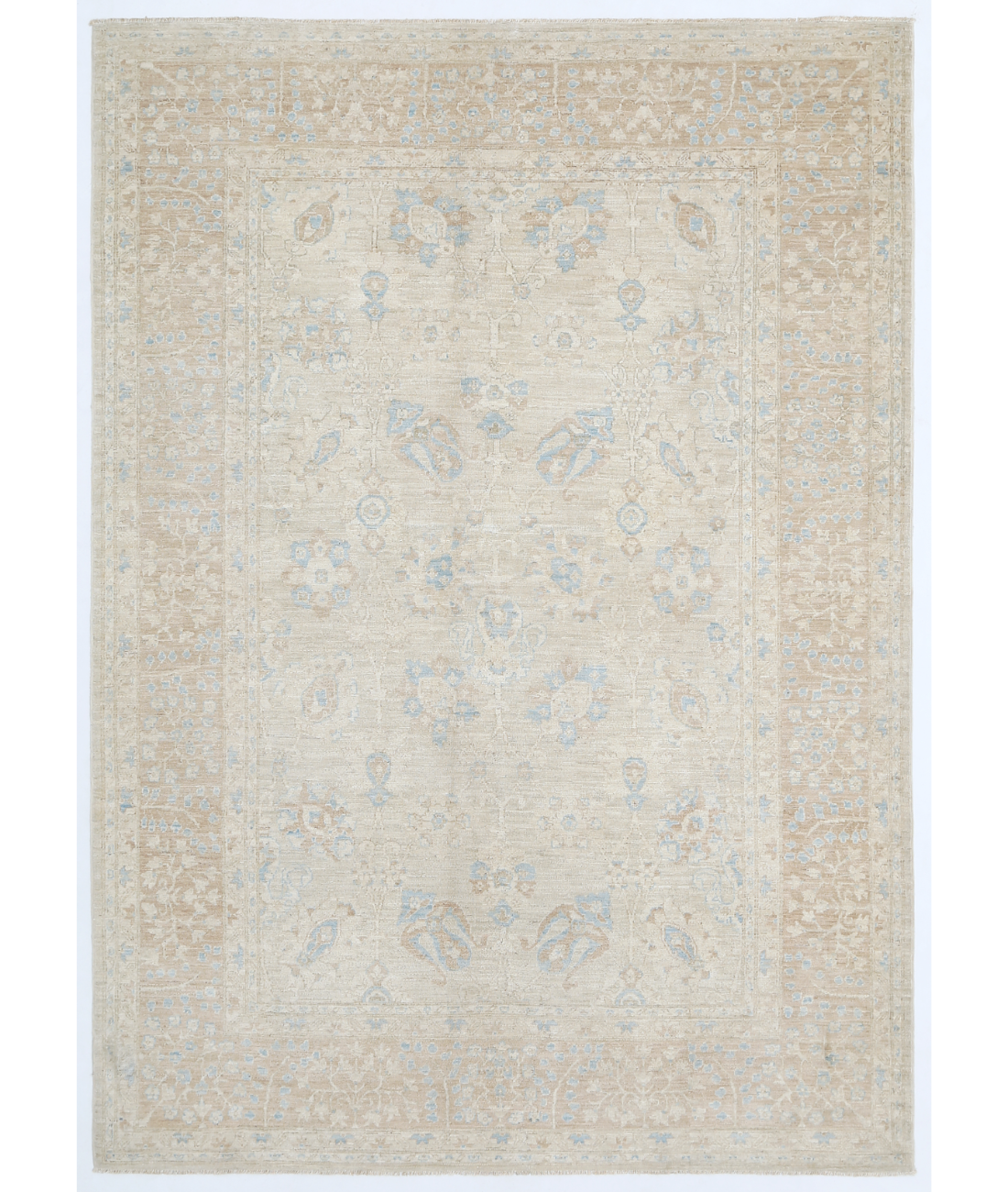 Hand Knotted Serenity Wool Rug  - 6&#39; 2&quot; X 8&#39; 7&quot; 6&#39; 2&quot; X 8&#39; 7&quot; (188 X 262) / Ivory / Taupe