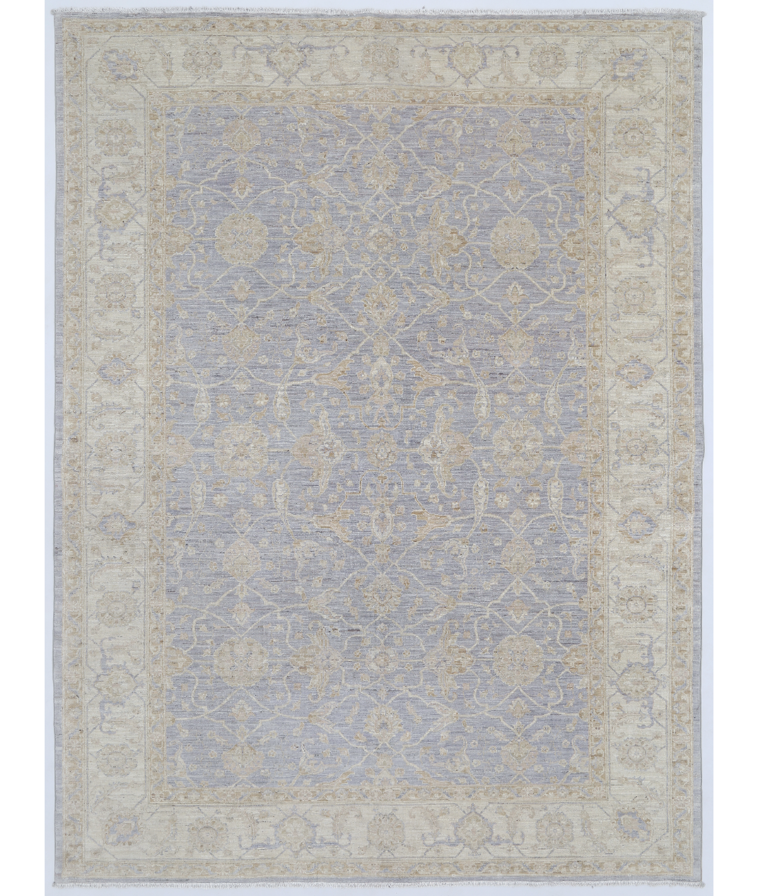 Hand Knotted Serenity Wool Rug  - 6' 9" X 9' 2" 6' 9" X 9' 2" (206 X 279) / Grey / Ivory