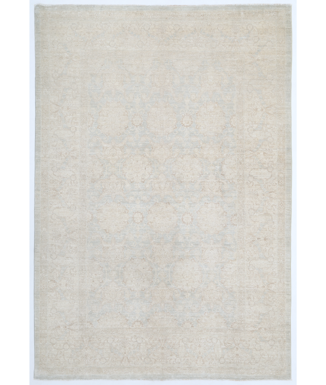 Hand Knotted Serenity Wool Rug  - 6' 2" X 8' 11" 6' 2" X 8' 11" (188 X 272) / Ivory / Ivory