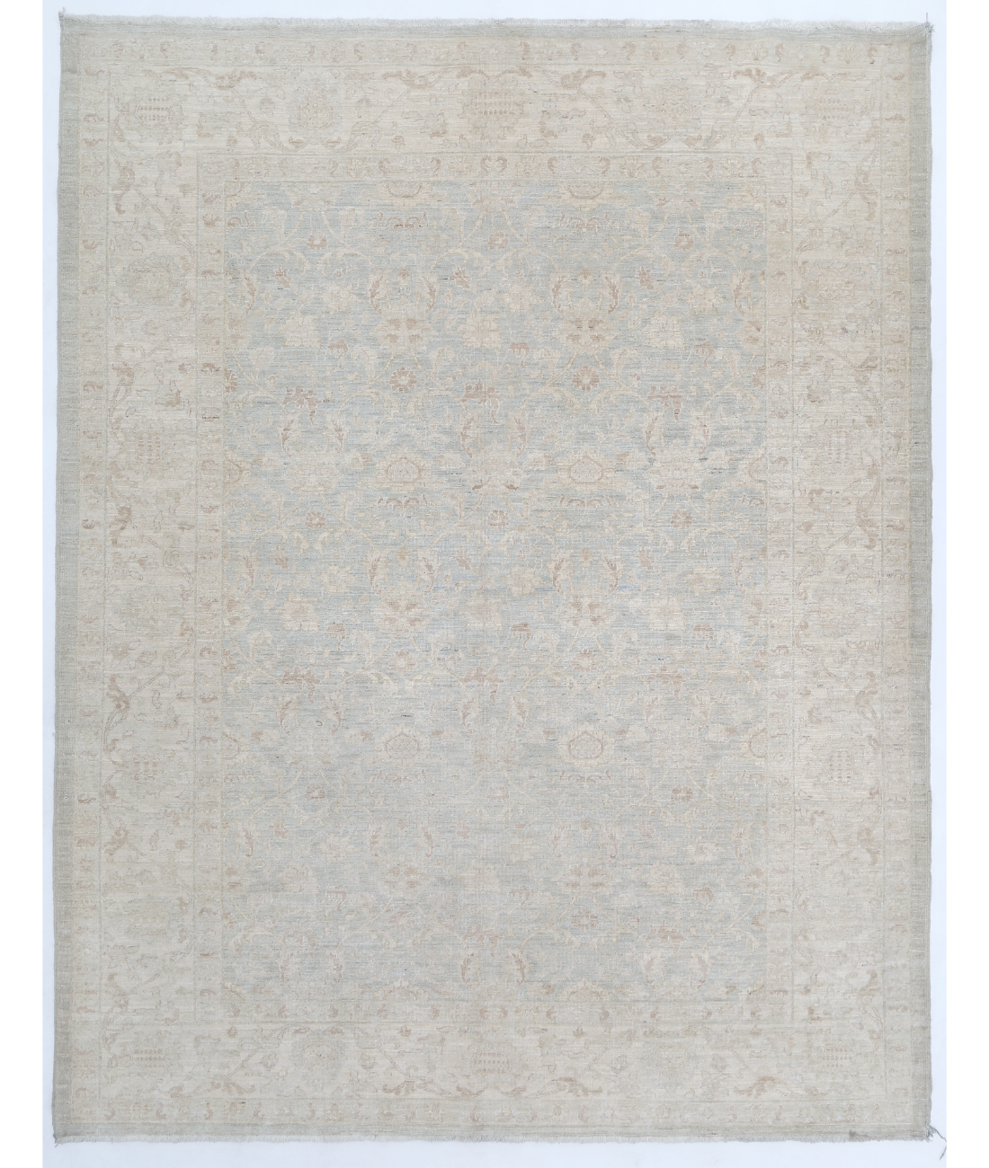 Hand Knotted Serenity Wool Rug  - 6&#39; 2&quot; X 7&#39; 10&quot; 6&#39; 2&quot; X 7&#39; 10&quot; (188 X 239) / Grey / Ivory