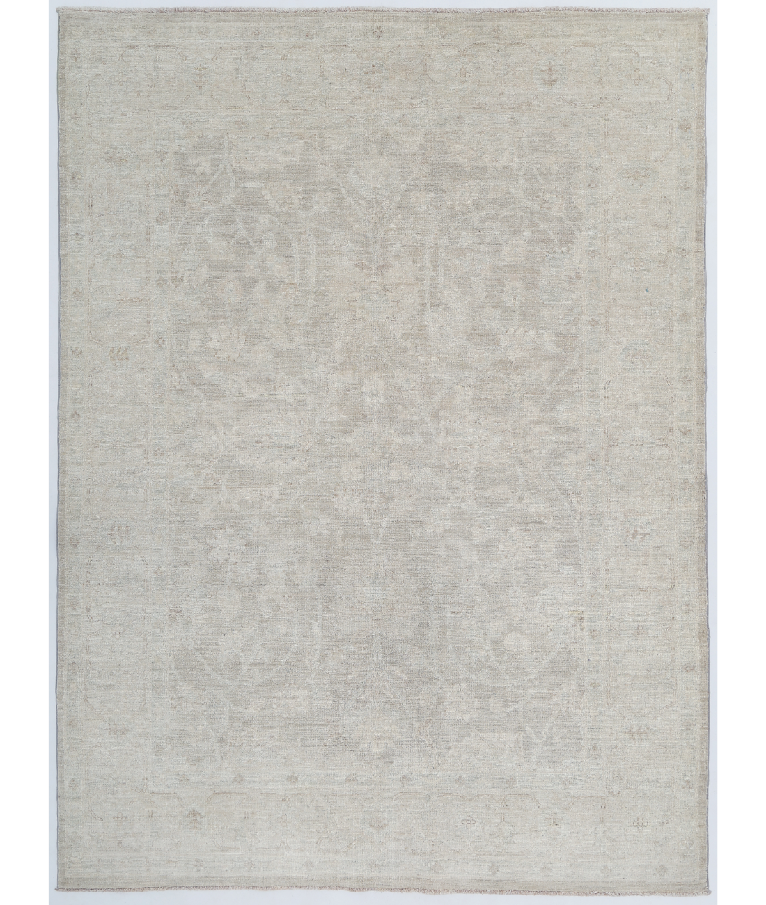 Hand Knotted Serenity Wool Rug  - 4&#39; 9&quot; X 6&#39; 5&quot; 4&#39; 9&quot; X 6&#39; 5&quot; (145 X 196) / Beige / Ivory