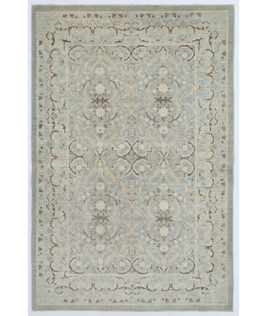 Hand Knotted Serenity Wool Rug  - 4' 4" X 6' 6" 4' 4" X 6' 6" (132 X 198) / Ivory / N/A