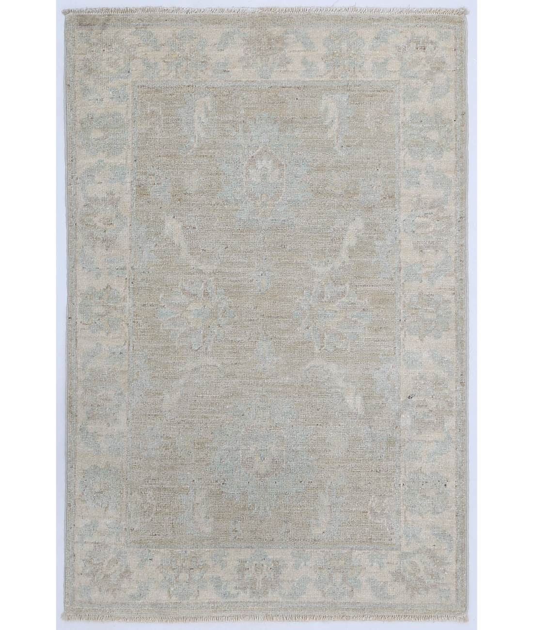 Hand Knotted Serenity Wool Rug  - 2&#39; 2&quot; X 3&#39; 4&quot; 2&#39; 2&quot; X 3&#39; 4&quot; (66 X 102) / Taupe / Ivory