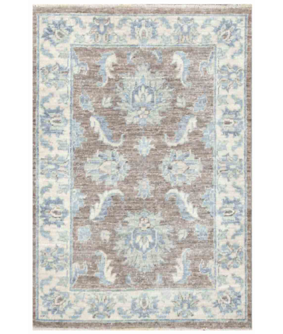 Hand Knotted Serenity Wool Rug  - 2' 2" X 3' 1" 2' 2" X 3' 1" (66 X 94) / Brown / Ivory