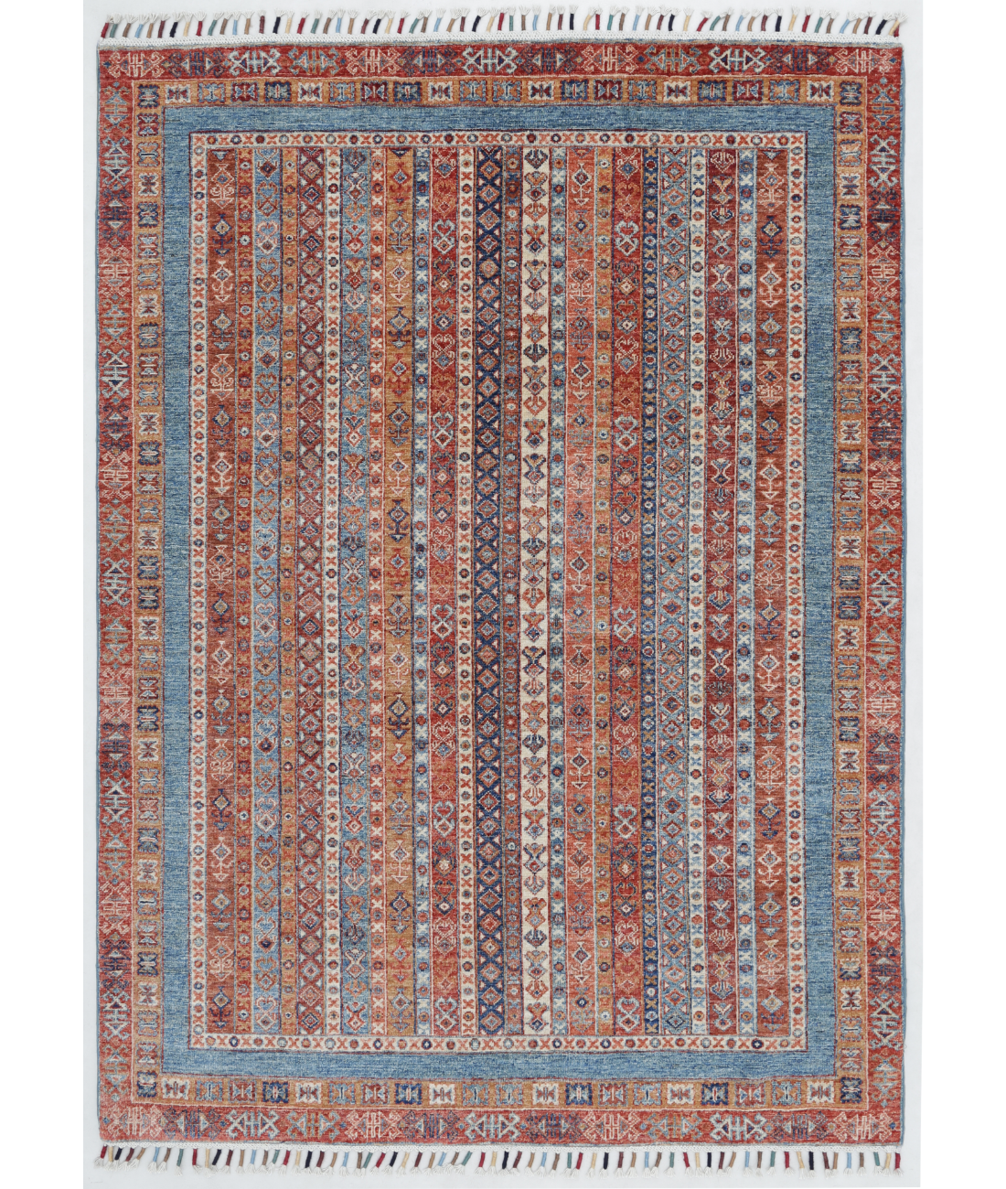 Hand Knotted Shaal Wool Rug  - 4&#39; 9&quot; X 6&#39; 8&quot; 4&#39; 9&quot; X 6&#39; 8&quot; (145 X 203) / Multi / Multi