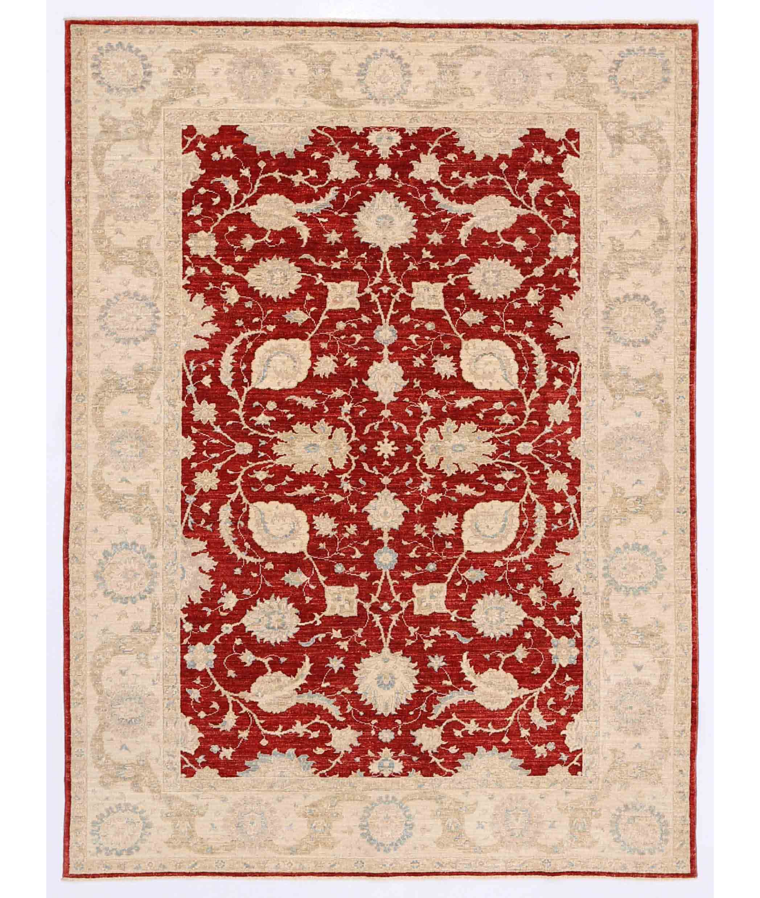 Hand Knotted Sultanabad Wool Rug  - 5&#39; 7&quot; X 7&#39; 9&quot; 5&#39; 7&quot; X 7&#39; 9&quot; (170 X 236) / Red / Ivory