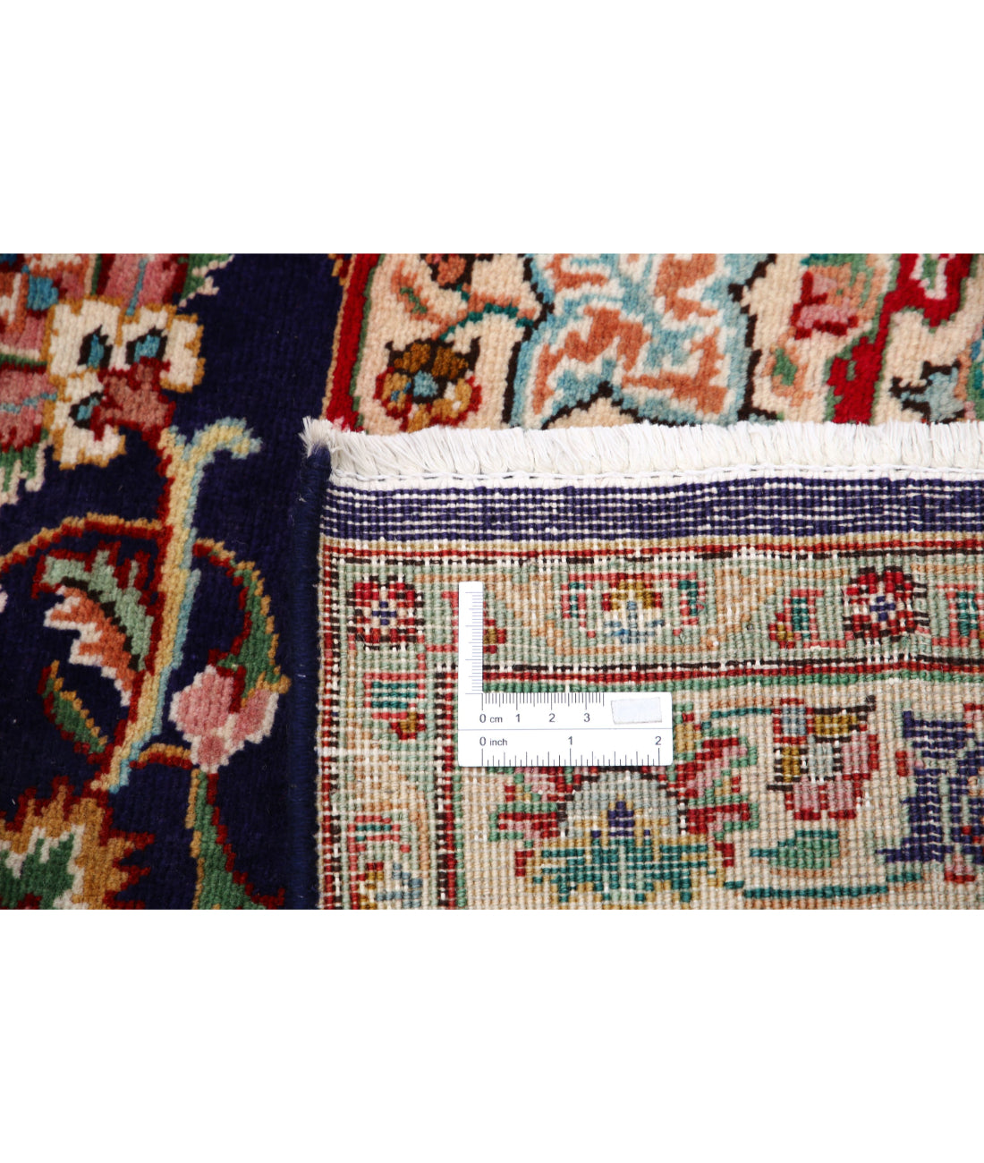 Hand Knotted Persian Tabriz Wool Rug - 9'10'' x 12'9'' 9'10'' x 12'9'' (295 X 383) / Blue / Red