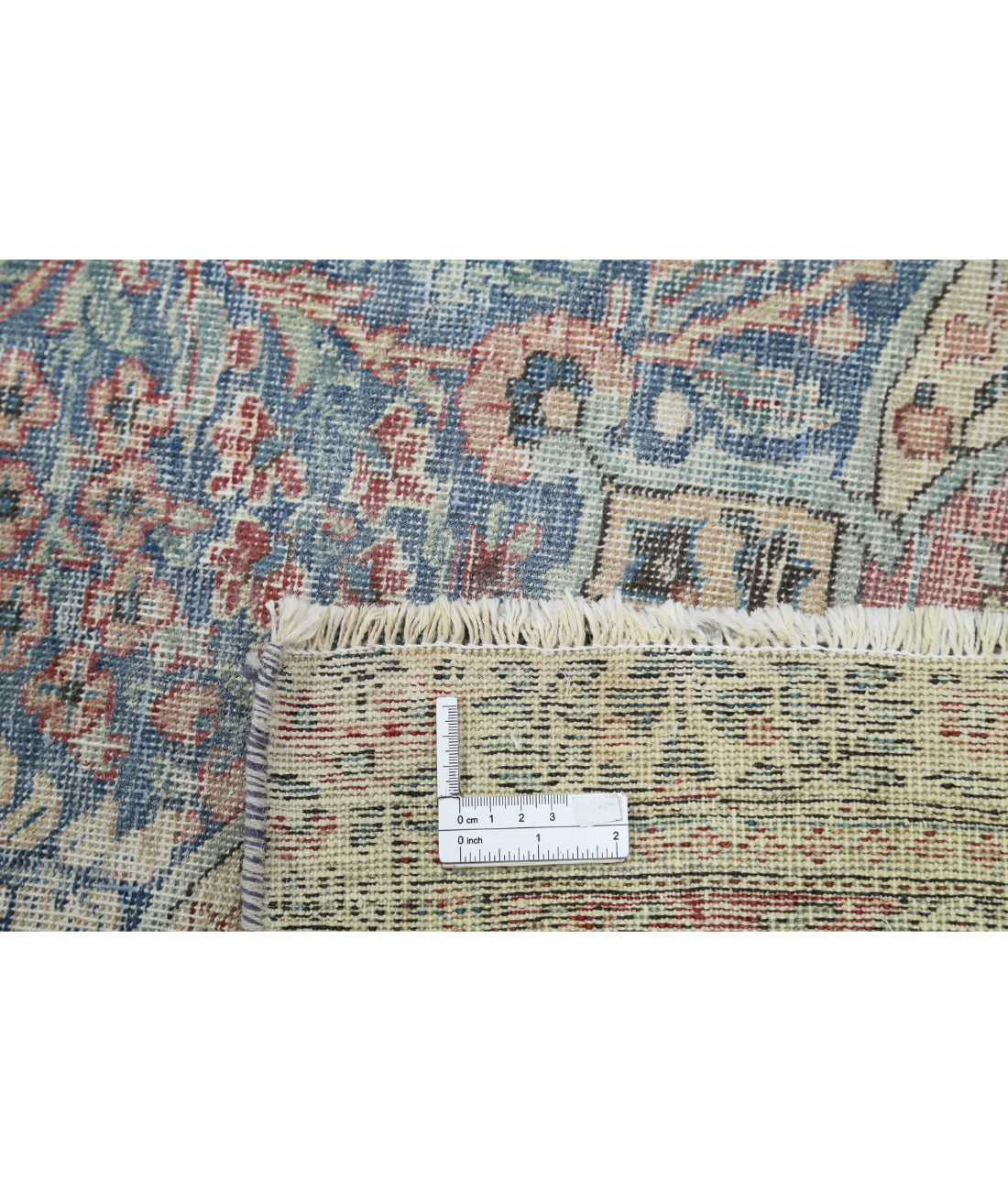 Hand Knotted Antique Persian Tabriz Wool Rug - 8'2'' x 11'2'' 8'2'' x 11'2'' (245 X 335) / Blue / Red