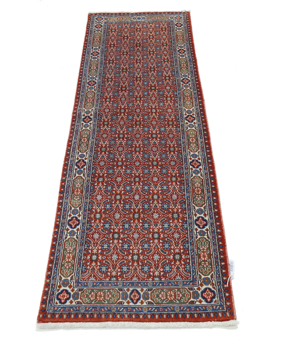 Hand Knotted Persian Tabriz Wool Rug - 1'10'' x 6'4'' 1'10'' x 6'4'' (55 X 190) / Red / Ivory