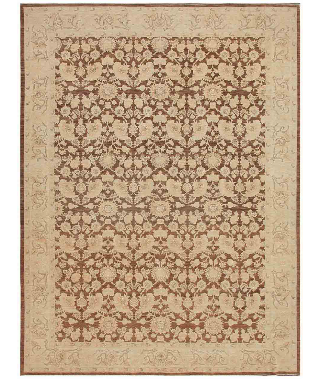 Hand Knotted Ziegler Wool Rug  - 10&#39; 3&quot; X 13&#39; 0&quot; 10&#39; 3&quot; X 13&#39; 0&quot; (312 X 396) / Brown / Beige