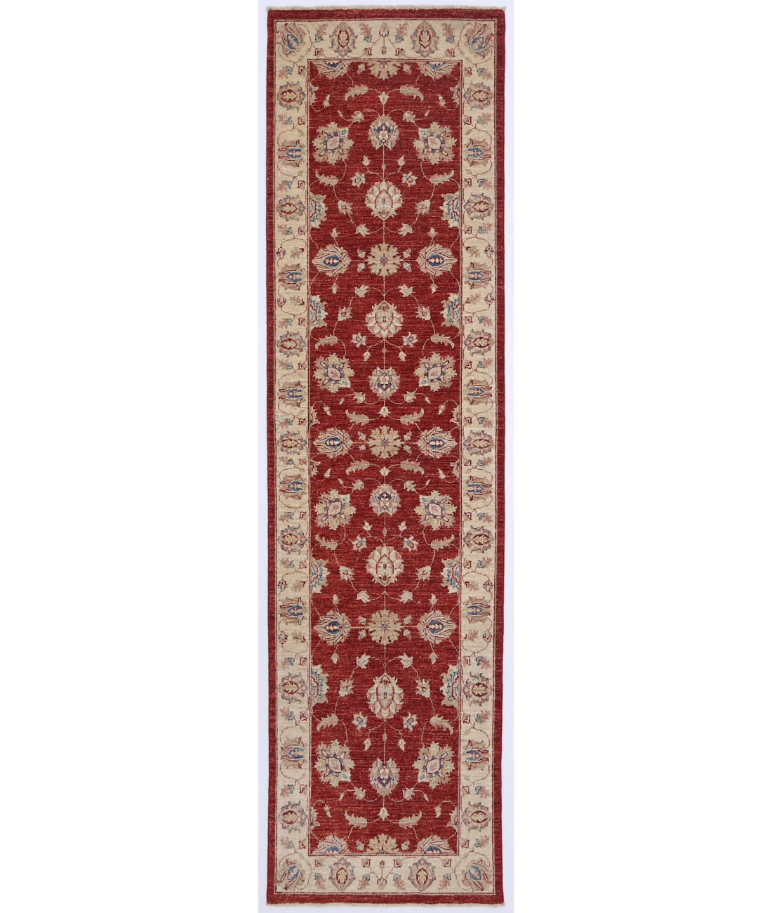 Hand Knotted Ziegler Wool Rug  - 2&#39; 7&quot; X 10&#39; 0&quot; 2&#39; 7&quot; X 10&#39; 0&quot; (79 X 305) / Red / Ivory