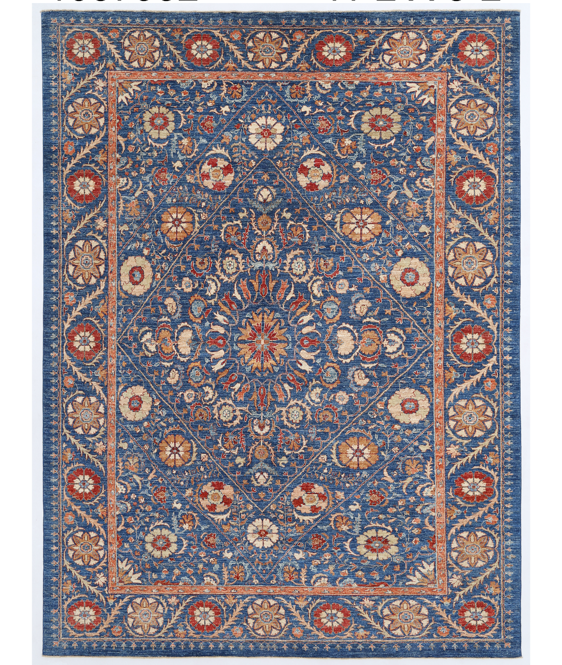 Hand Knotted Ziegler Wool Rug  - 8&#39; 0&quot; X 11&#39; 1&quot; 8&#39; 0&quot; X 11&#39; 1&quot; (244 X 338) / Blue / Blue