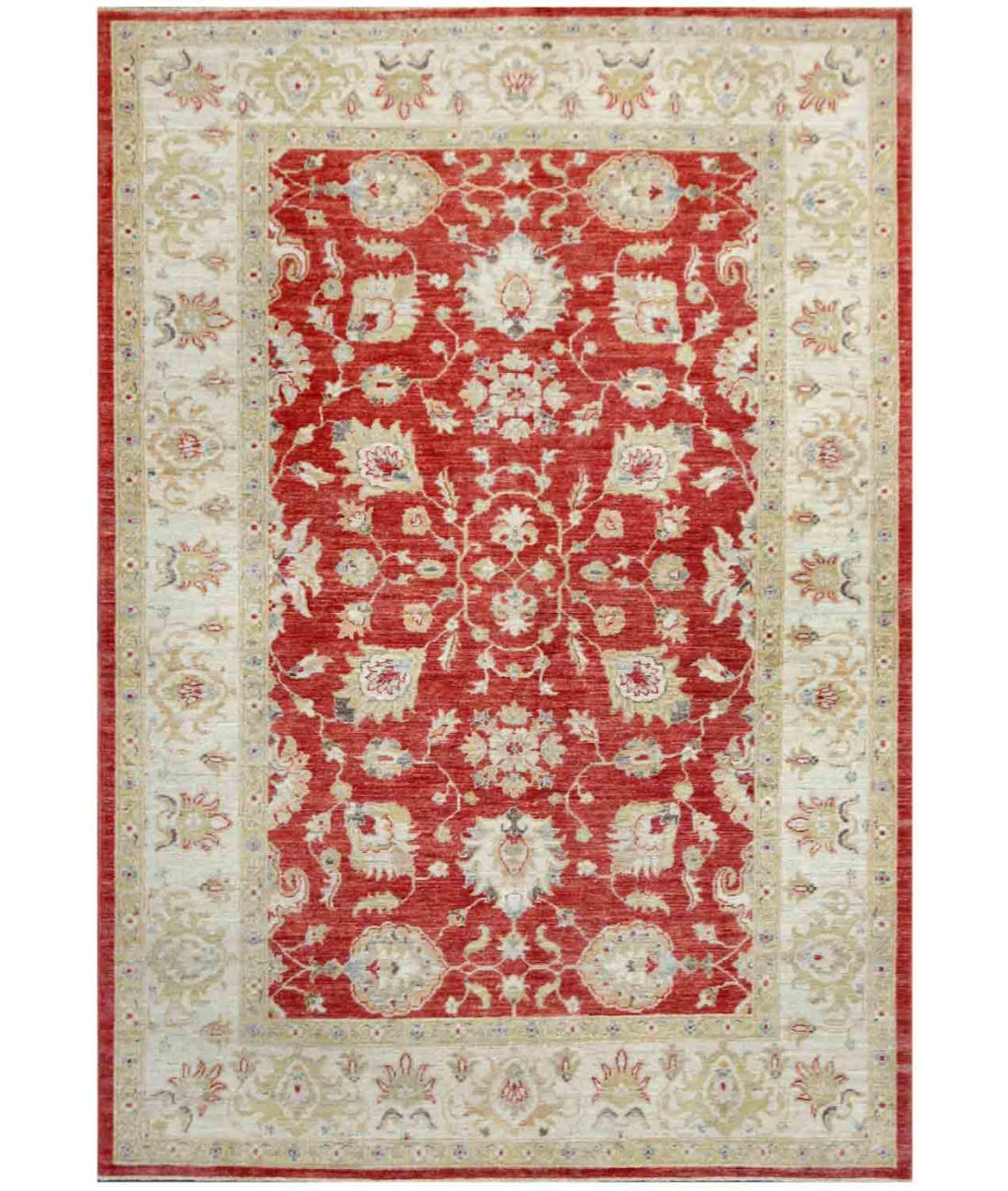 Hand Knotted Ziegler Wool Rug  - 5&#39; 6&quot; X 7&#39; 9&quot; 5&#39; 6&quot; X 7&#39; 9&quot; (168 X 236) / Pink / Beige